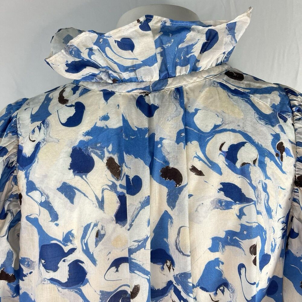 H&M Conscious Exclusive Organic Cotton Babydoll Dress Ruffles XS Resort Summer - Picture 10 of 16